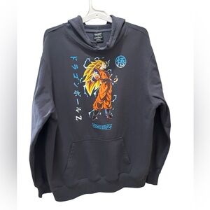 Dragonball Z Hoodie Men XL Spell Out Pocket Japan Kanji Sweatshirt